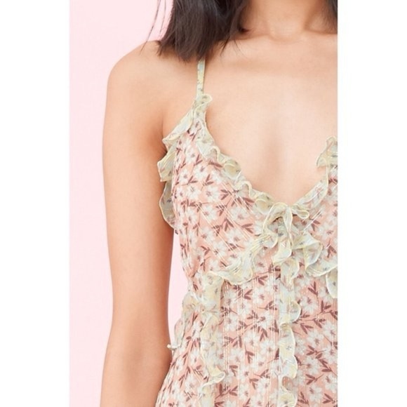 Rebecca Taylor Lucia Silk Floral Ruffle Midi Dress – Size 4 - Picture 4 of 16